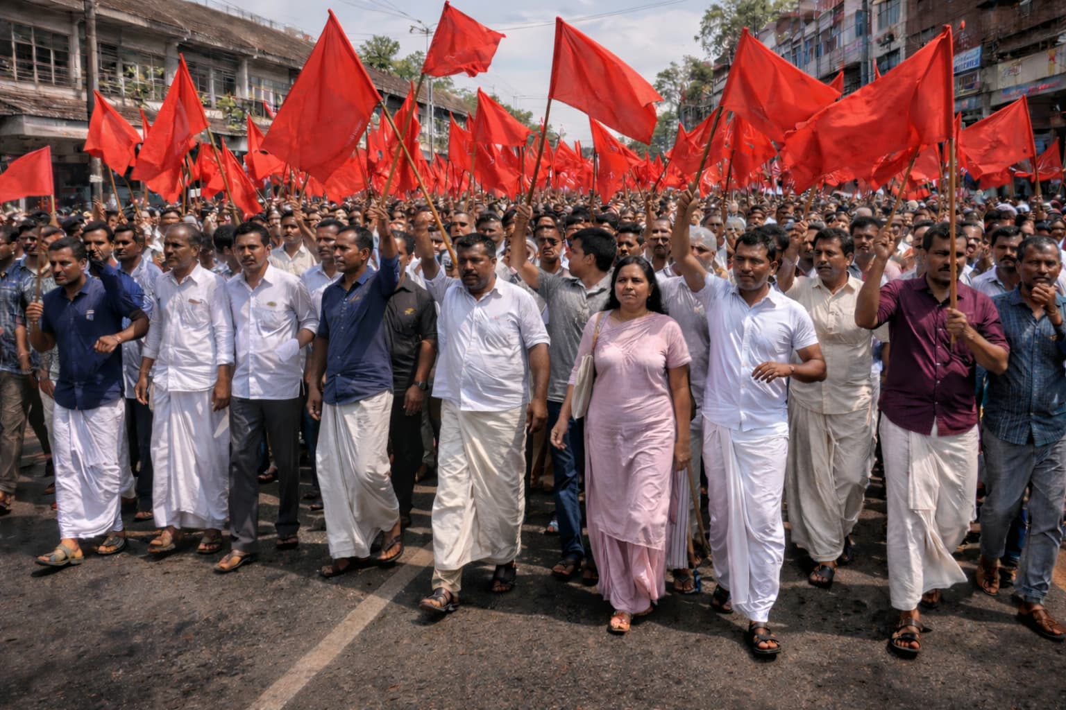 Nationwide Strike Disrupts Life in Kerala