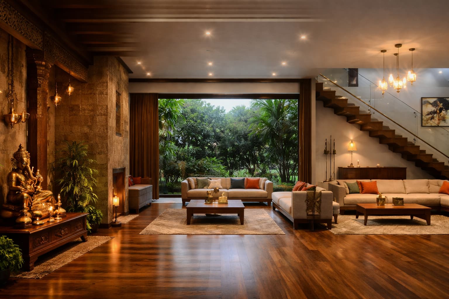 Traditional meets modern in living space