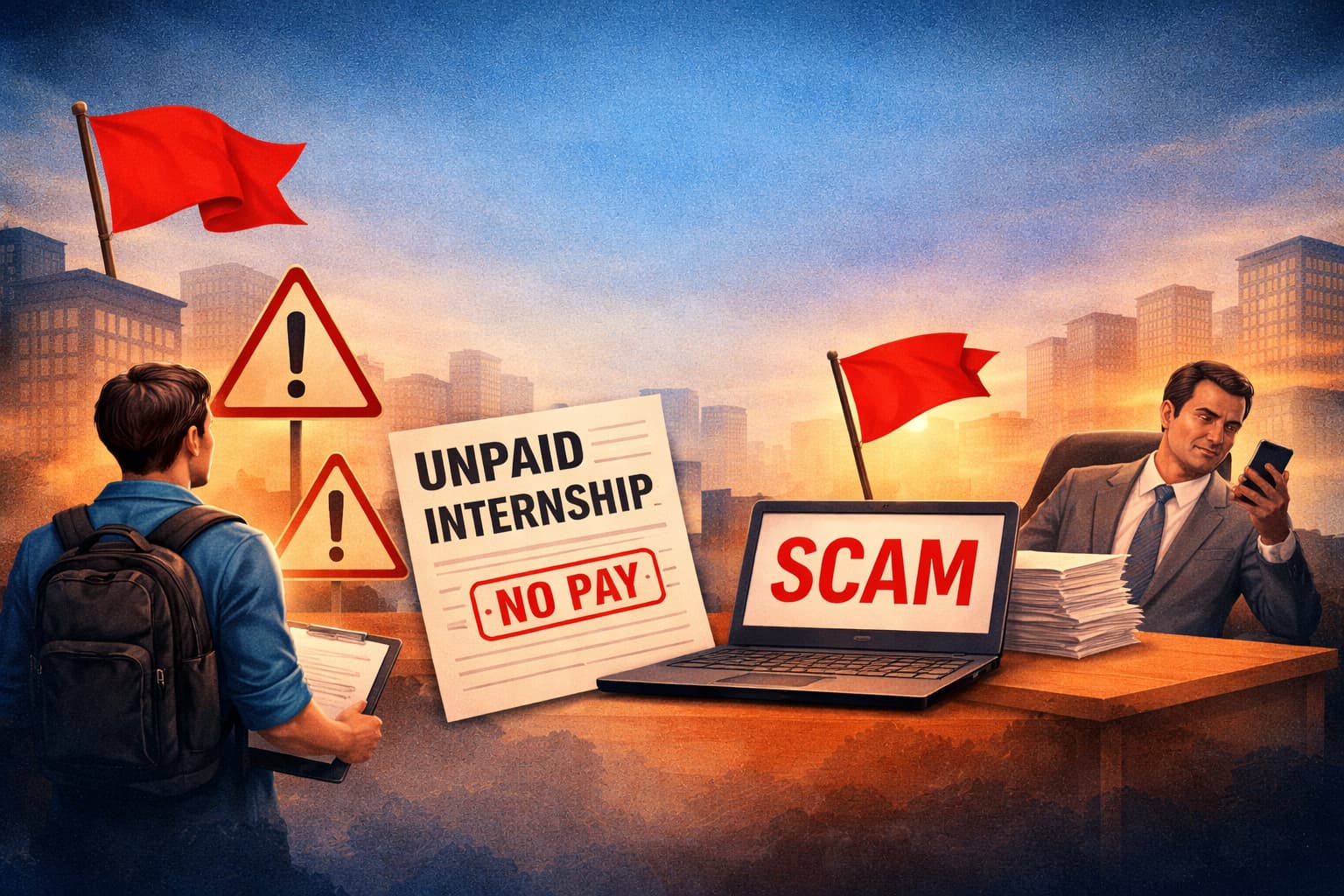 Warning signs of an unpaid internship