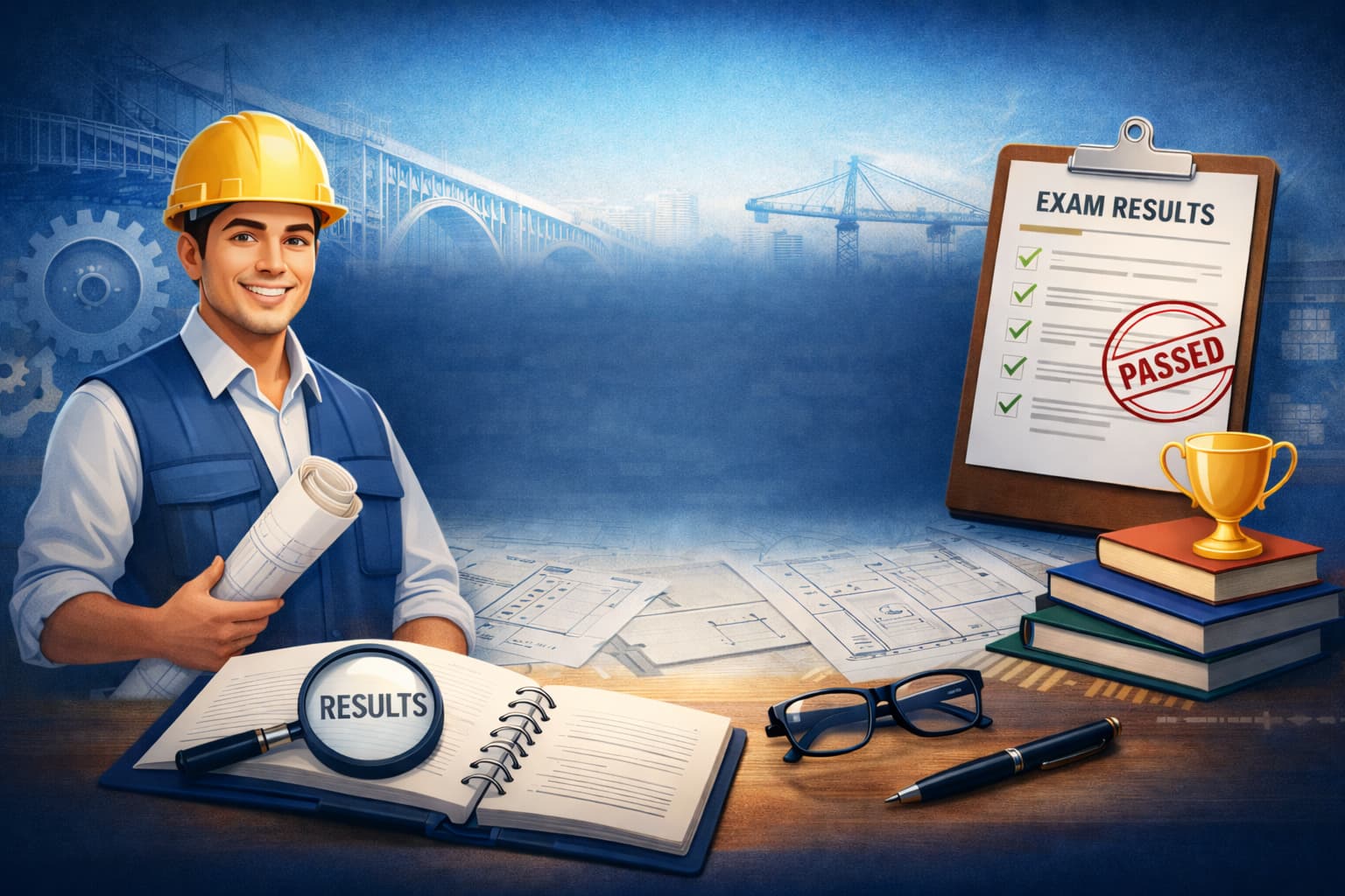 Engineer and results in focus