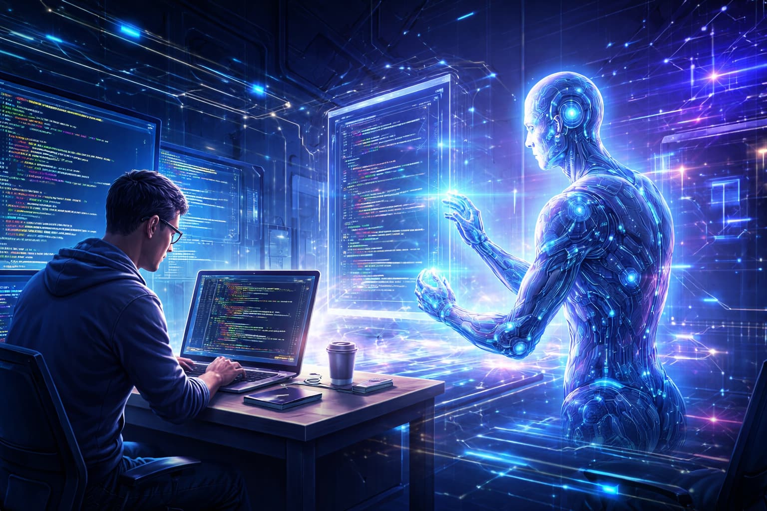 Tech synergy_ human and AI in harmony